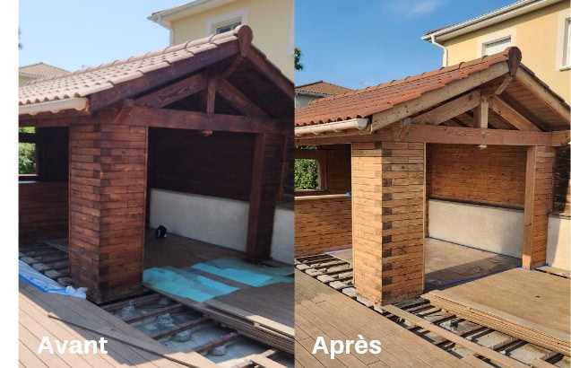 Aérogommage du bois