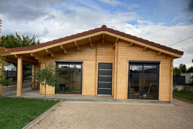 Chalet en ossature bois et madriers