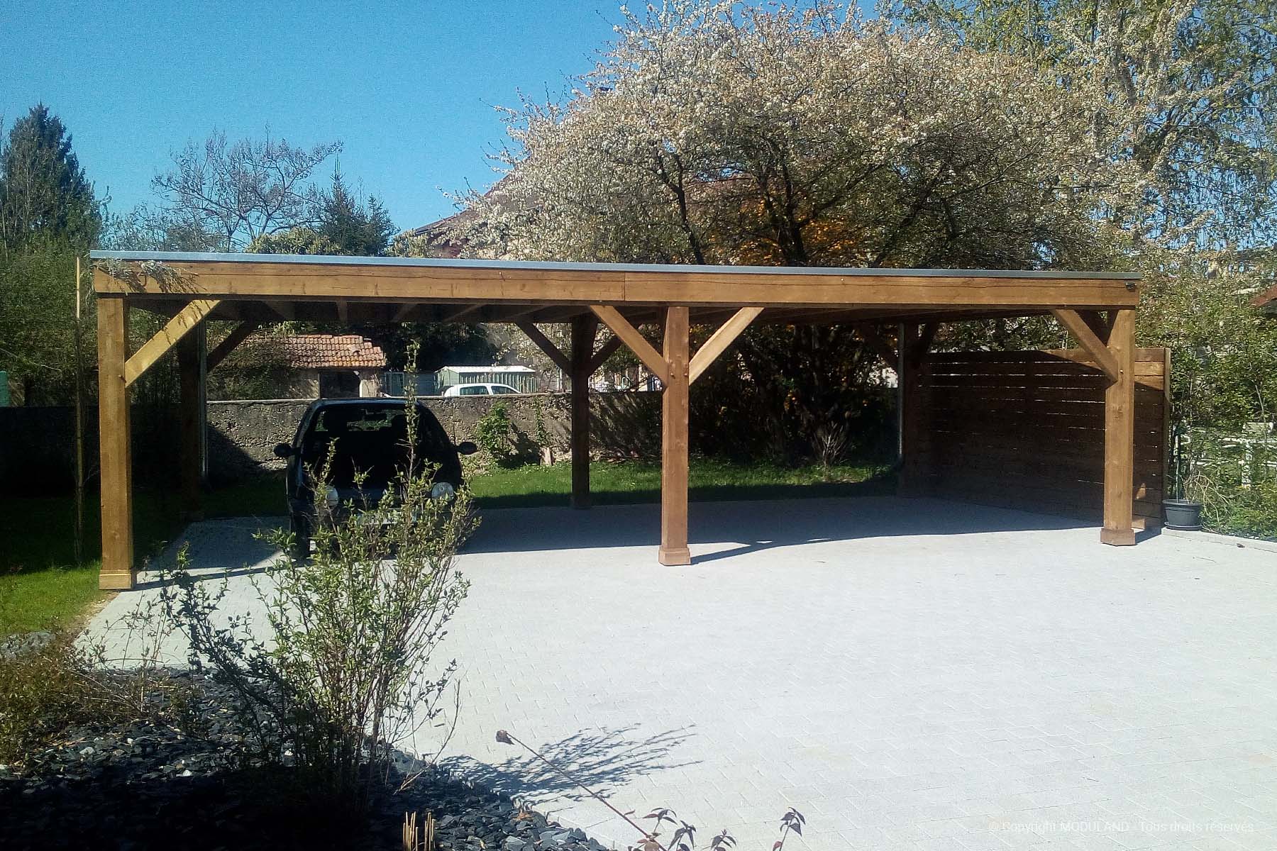 CARPORT toit acrotere