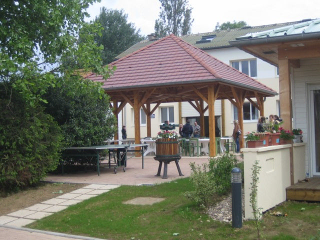 Preau 4 pans construction bois