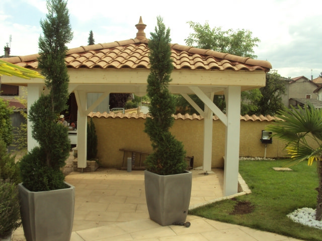 kiosque construction bois