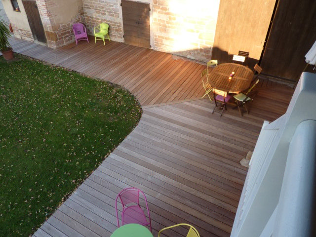 terrasse en bois exotique
