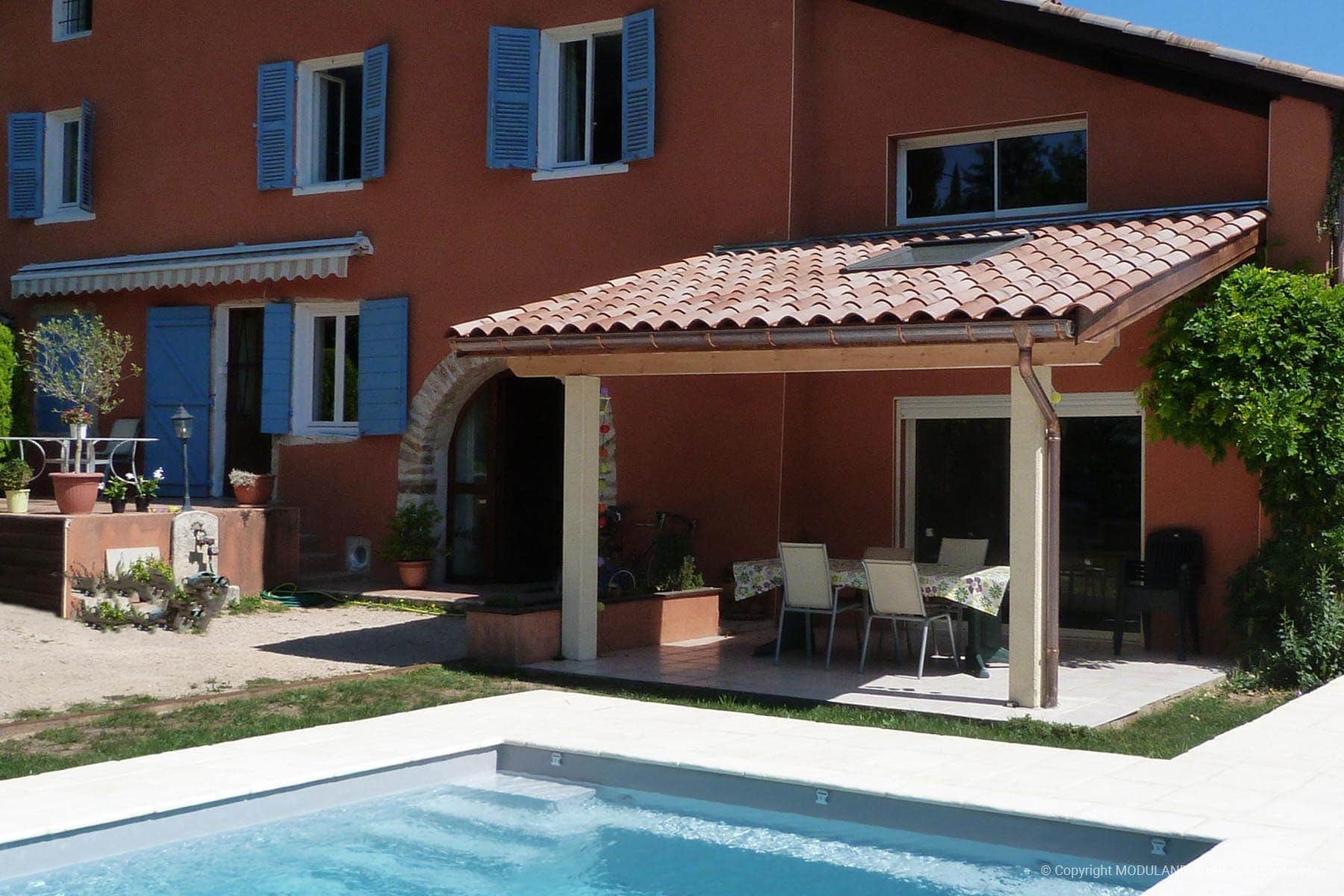 Pergola sur existant toit tuiles en kit