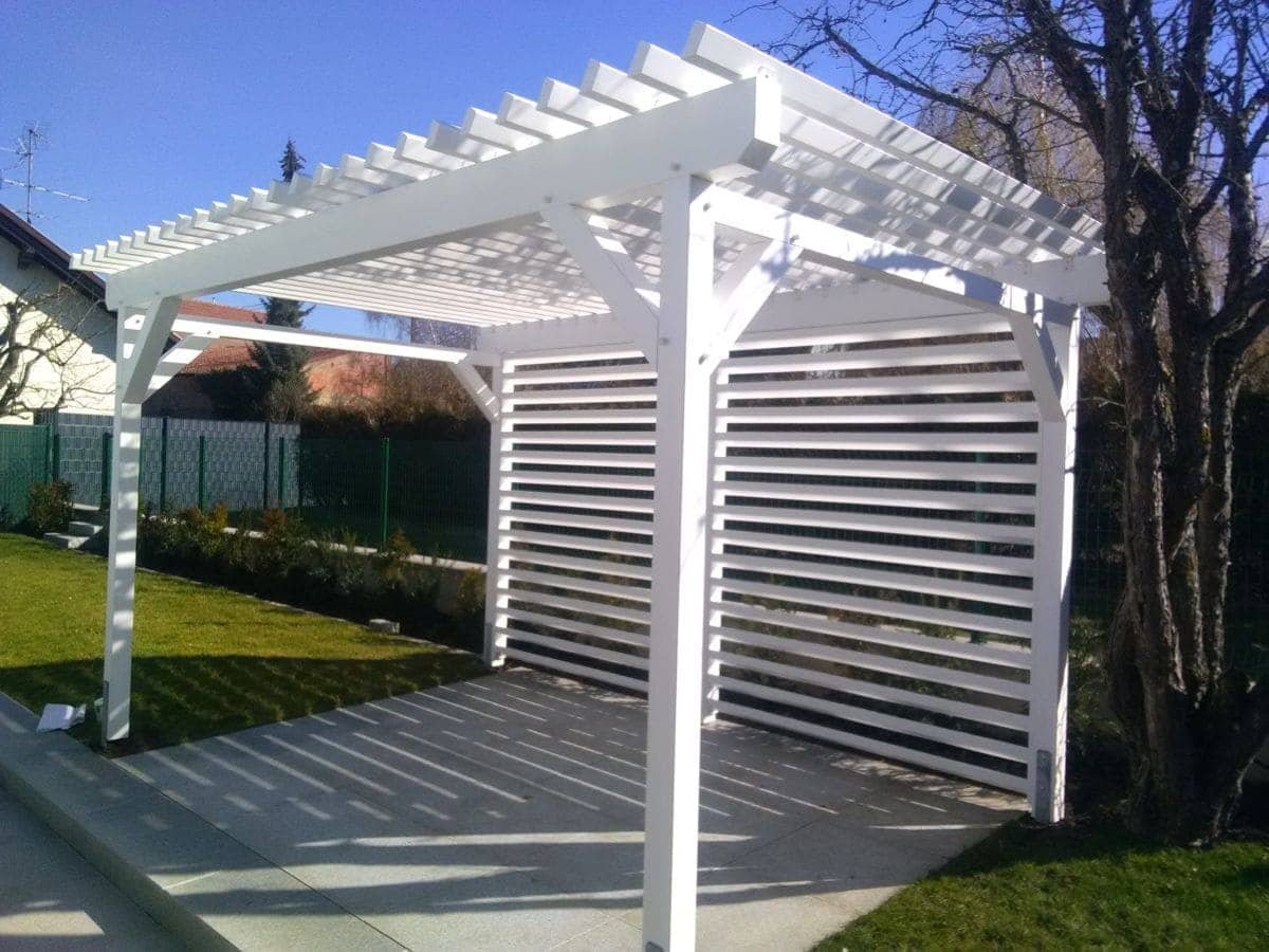 pergola bois lasure blanche en kit
